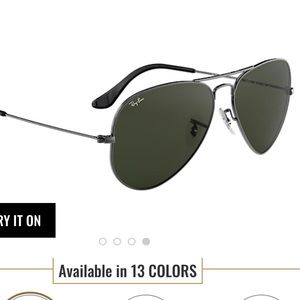 Used Ray-Ban aviators with silver frame